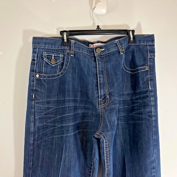 Beat & Ryhthm Mens Sz 42 x 32 Jeans Button Back Po - Picture 2 of 5